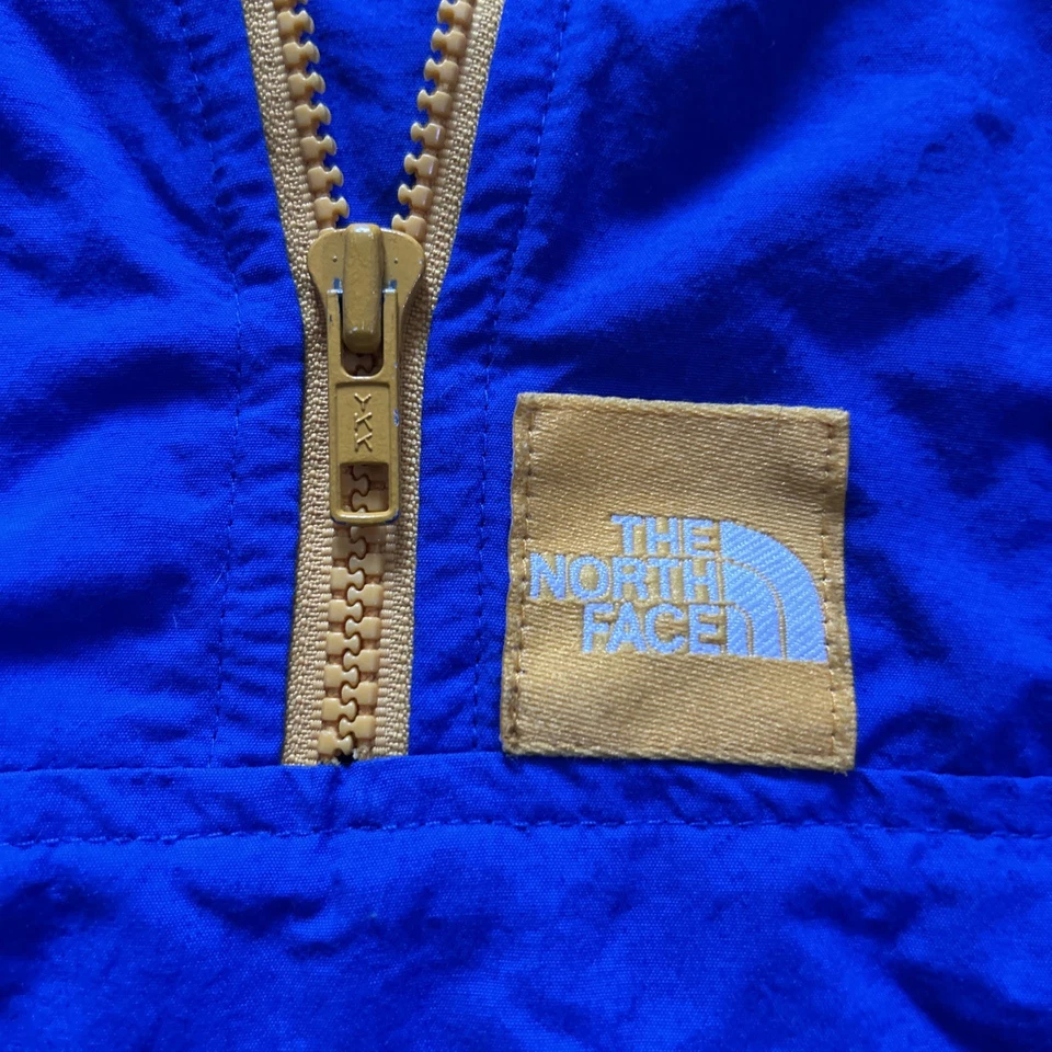 Chaqueta De Colección The North Face Ligera 1/2 Cremallera Bolsillo de Guarda Azul Amarillo Años 80 90 Foto 4 de 4
