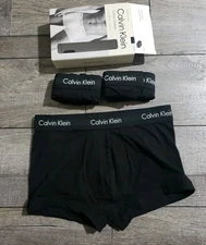 Calvin Klein Men's Cotton Stretch 3-Pack Low Rise Trunks Sz S