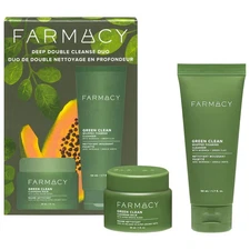Farmacy Deep Double Cleanse Skincare Duo | Facial Cleansing Oil & Cleanser Kit
