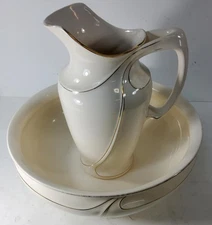 Villeroy & Boch Erft, Pitcher & Basin Wash Set,  Antique Art Nouveau c.1900–1920