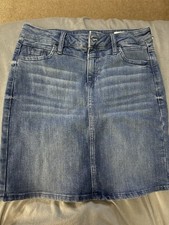 Women's Vintage Esprit Denim Skirt Blue Jeans Pencil Knee Length