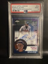 2018 Topps Chrome 1983 Topps Refractor Autographs Ronald Acuña Jr. #83TA-RA /50