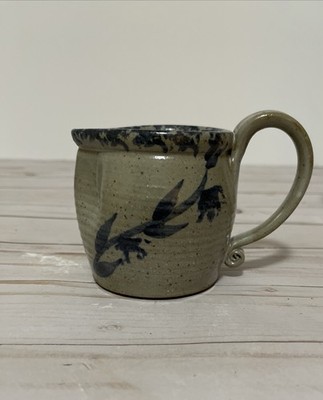 Handmade Studio Pottery  Creamer/ Pitcher Stoneware Milky Glaze ArtistSigned