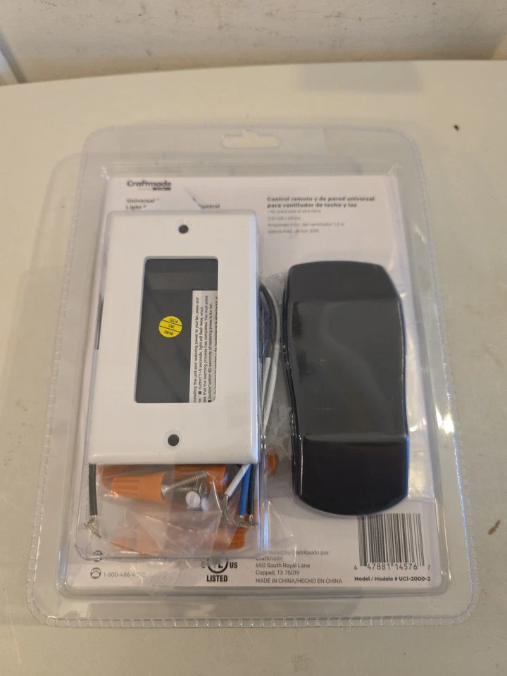 Craftmade Universal Intelligent Receiver/Hand Set/Wall Control - UCIPB-2000-2  - Image 3 of 4