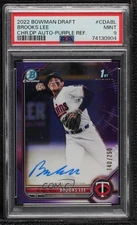 2022 Bowman Draft Chrome Pick Purple Refractor /250 Brooks Lee PSA 9 MINT Auto
