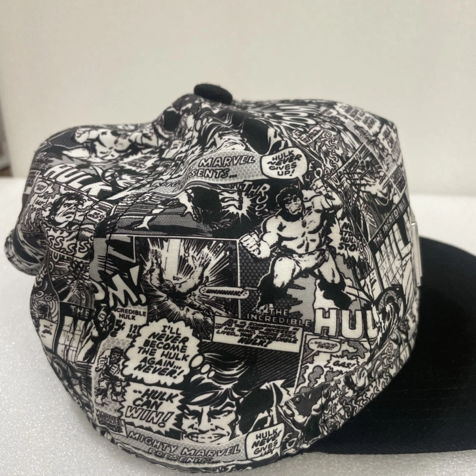Gorra de béisbol Marvel Comic sombrero metal aspecto muy único ajustable blanco y negro Foto 3 de 4