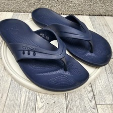 Crocs Sandal Women 9 Thong Flip Flop Navy Blue Beach