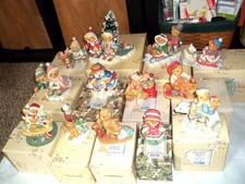 Cherished Teddies lot of 13 Christmas / Winter Themed Original Boxes