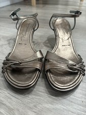 Sigerson Morrison Leather Kitten Heel Sandals Women s Size 7 Made in Italy READ