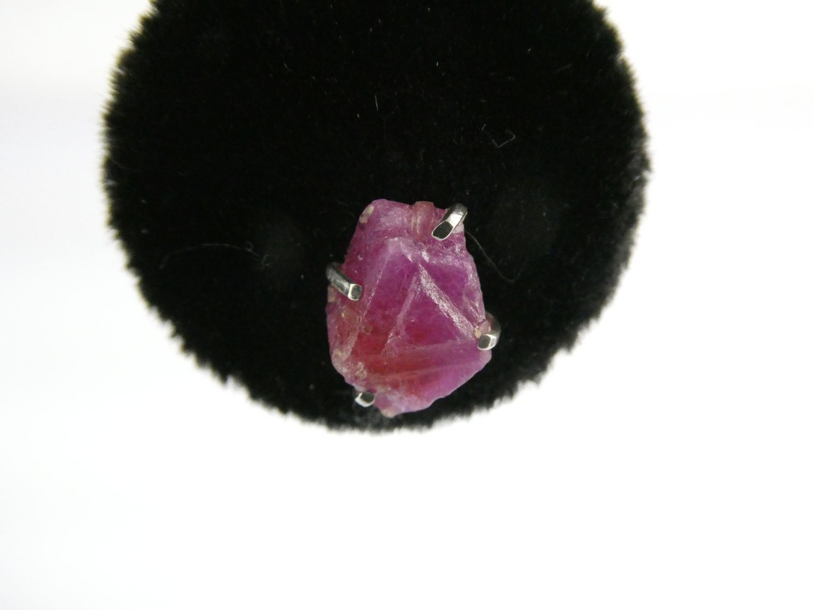 Sterling Silver Rough Lab Created Ruby Stud Earri… - image 4