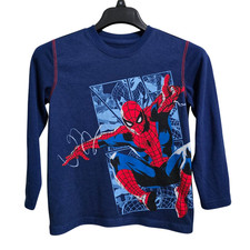Marvel Spider-Man Boys Blue Long Sleeve Pajama Top Size 8