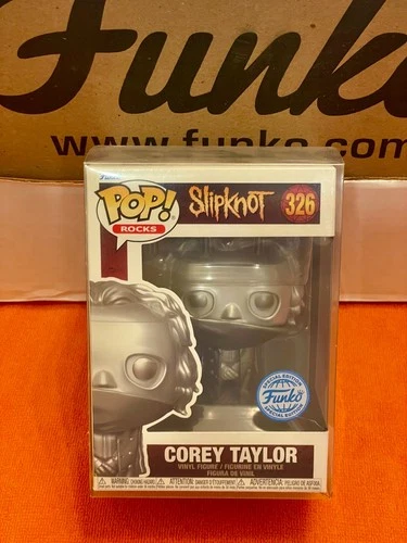 2024 FUNKO POP! ROCKS COREY TAYLOR SILVER EXCLUSIVE W/t PROTECTOR Slipknot #326