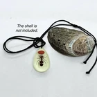 Red Bean Ant Insect Pendant Necklace Glow in Resin Specimen Collection