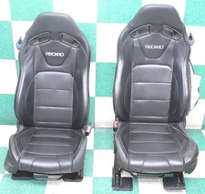 -bag 15 Mustang Coupe Black Leather Recaro Manual Front Bucket Seats Pair 2x