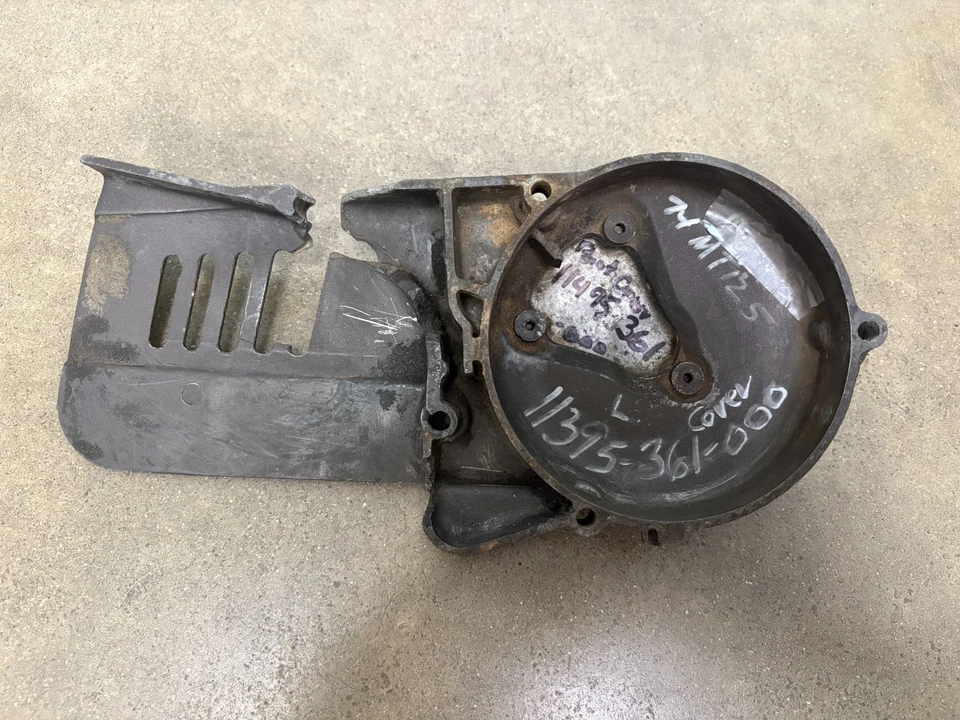Cubierta del cárter izquierdo Honda usada con cubierta de puntos MT125 1974 11341-361-000 UB30 Foto 4 de 4