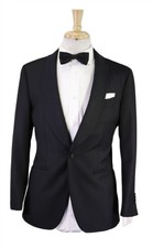 Suitsupply Black 1-Btn Shawl Lapel Tuxedo Formal Wedding Suit Wool 36S