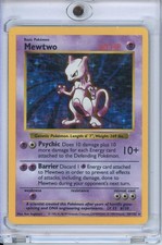 POKEMON MEWTWO BASE SET SHADOWLESS HOLO RARE 10/102 HP