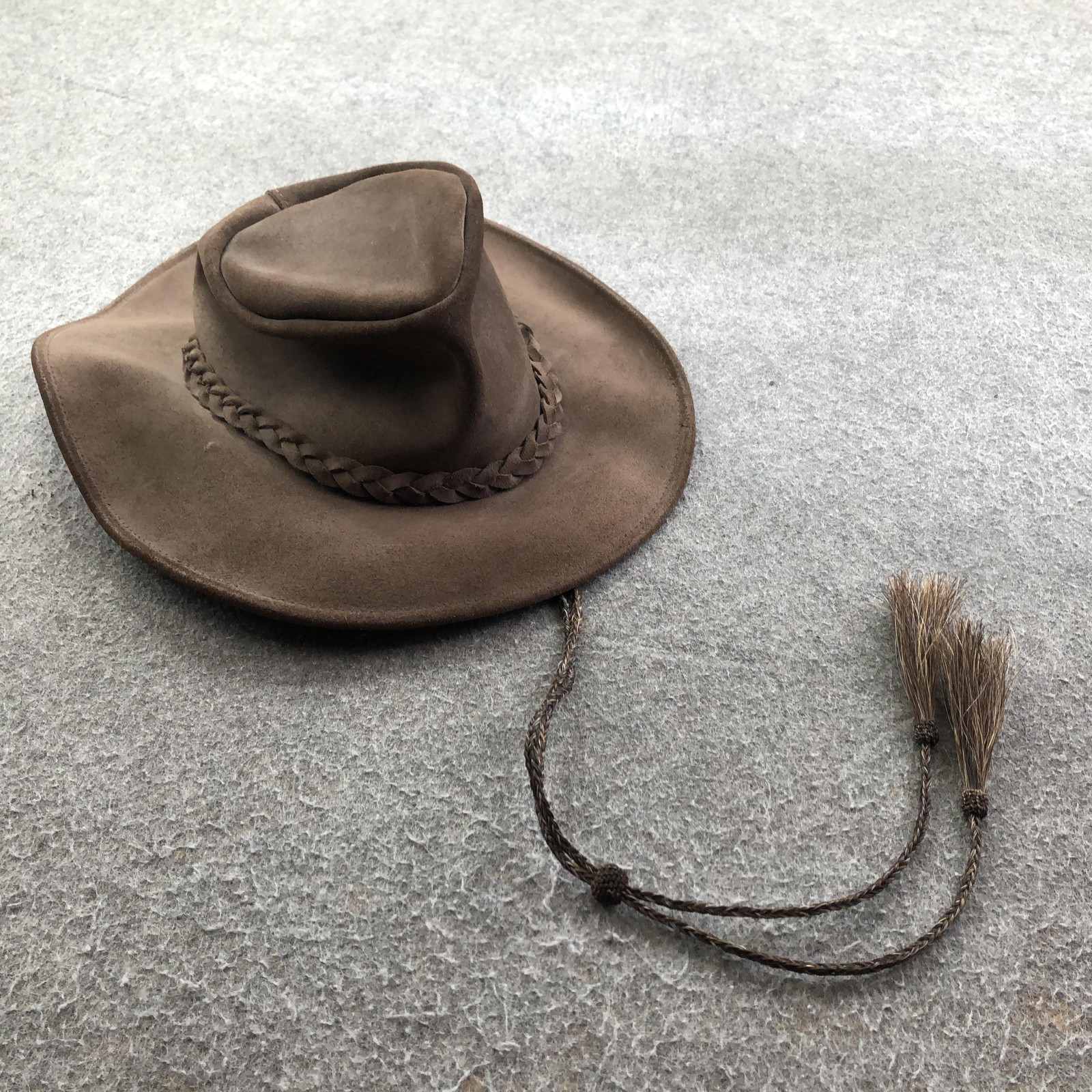 Henschel Hat Mens Small Wide Brim Western Tassel Chin Cord S