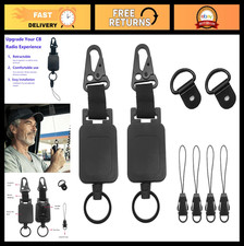 2pc Retractable CB Mic Holder, Adjustable Ham Radio Microphone Mount Kit for Tru