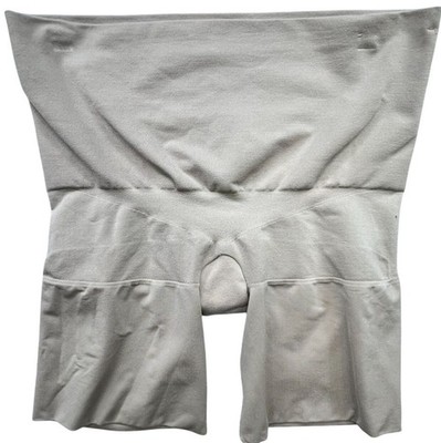 Assets by Spanx Womens High-Waist Shapewear Shorts Stretch Size 1X Beige Solid