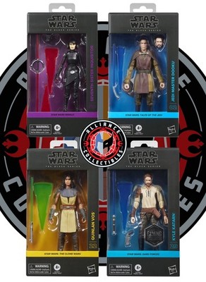 2026 Star Wars Black Wave 2 (1B) DOOKU VOS KATARN SISTER 6'' Hasbro Figure Set