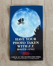 MCA Home Video Trade Show Ticket PHOTO TAKEN WITH E.T. 1982 VSDA Calling Card
