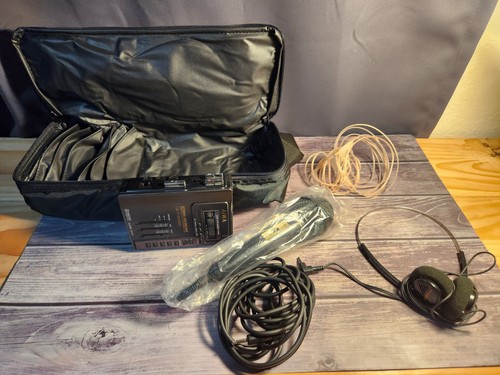 Rare Aiwa HS-J470 Stereo Radio Cassette Recorder With Microphone, Headphones,...