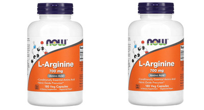 Now L-Arginine, 700 mg, 180 Veg Capsules *****VALUE 2 PACK*******