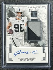 MAXX CROSBY 2025 PANINI IMPECCABLE ELEGANCE VETERAN PATCH AUTO 30/75 RAIDERS