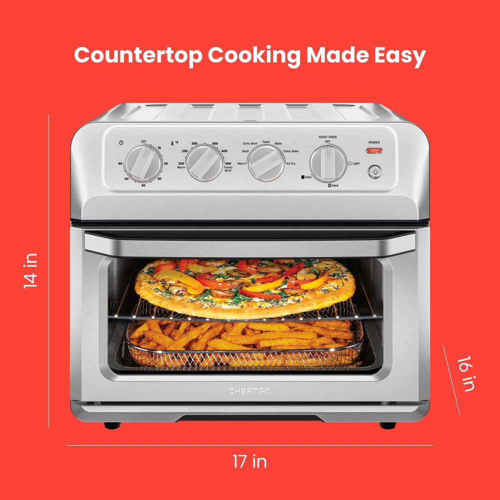 7-in-1 Air Fryer Toaster Oven Combo with Convection 20 QT Countertop