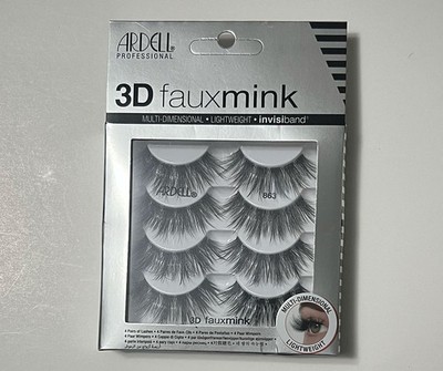 ￼4x Ardell 3D Faux Mink Multi-dimensional Lightweight Invisiband - 863