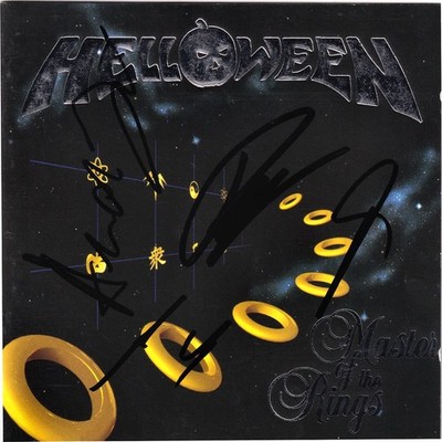 HELLOWEEN Master of the Rings, ANDI DERIS WEIKATH Keeper 7 Keys Autograph SIGNED