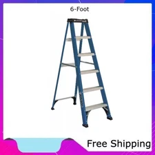 Louisville Ladder 6 ' Fiberglass Step, 10' Reach, 225-lb, Load Capacity