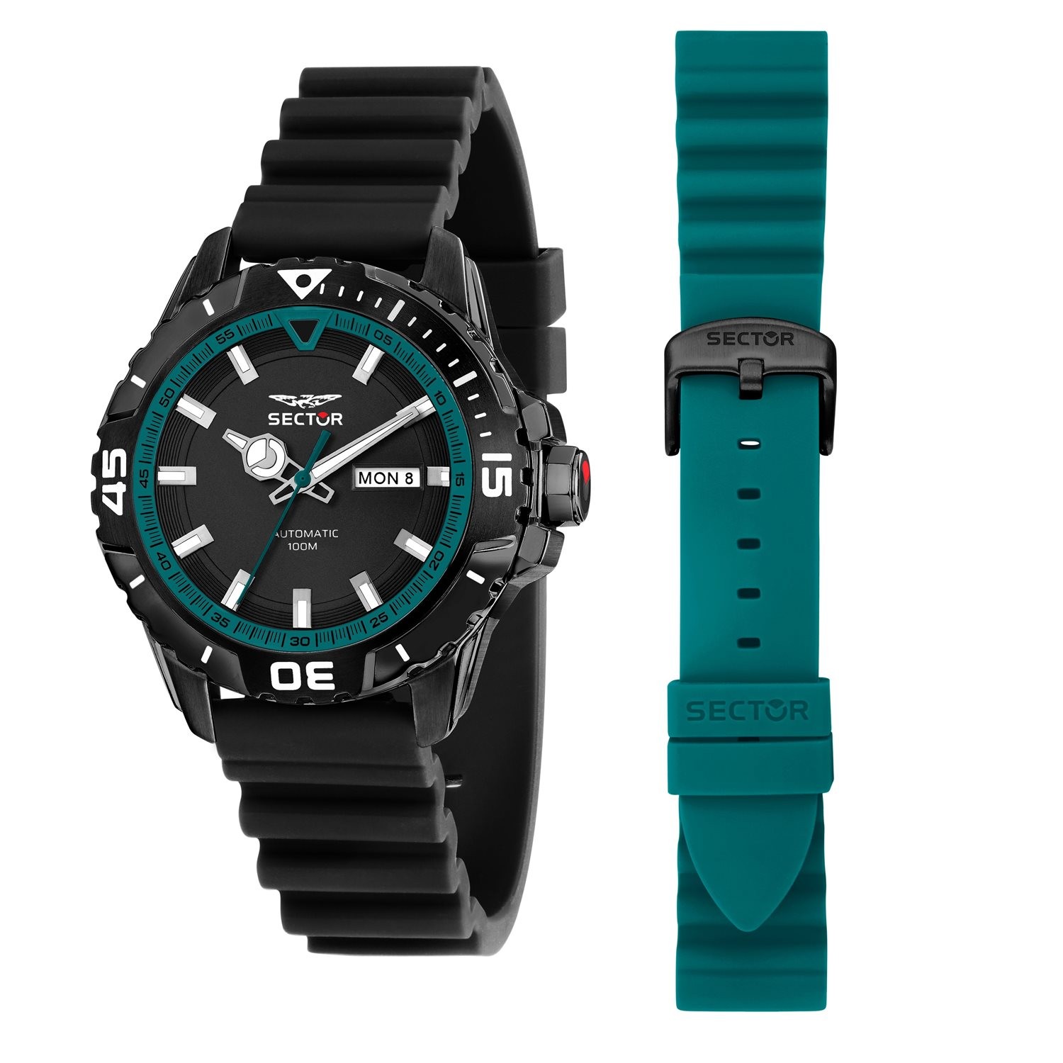 Montre Sector No Limits Homme Legend Acier R3221135004 étanche 100m cadran noir