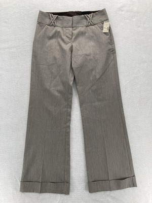 Maurices Pants Womens 5/6 Gray Modern Dress Slacks Wide Leg Career Office NWT