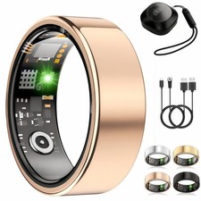 Rosegold Smart Fitness Tracker Ring - Sleep  Health Monitoring for Men  Women