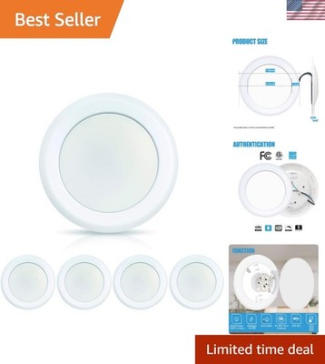 Energy Efficient 6'' Dimmable LED Ceiling Lights - 1000Lm, Installation Ready