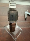 Vintage Seiko 1F20-0AB0 Silver Tone Diamond Bezel Women's Quartz Watch Petite
