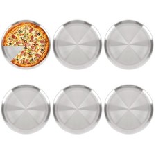 WOPPLXY Lot de 6 Plaque Pizza Four, Plaque Pizza 30cm, Plat Pizzas Rond en Ac...