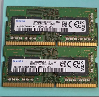 Samsung 2x8GB DDR4 3200 MHz PC4-3200 SODIMM Memory RAM