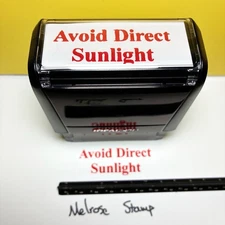 Avoid Direct Sunlight Rubber Stamp Red Ink Self Inking Ideal 4913