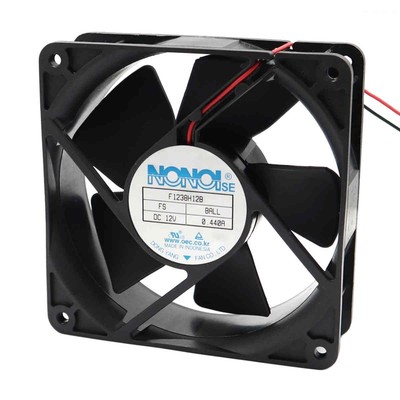 Axiallüfter, 120x120x38mm, 12V-, 5,3W, 109CFM, 39dBA