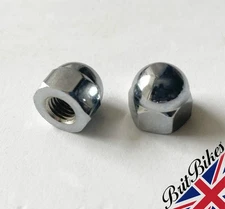 2x HEADLIGHT WIRE BRACKET DOME NUTS BSA B25 B50 A65 TRIUMPH T120 TR6 21-1809 UK