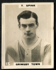 Tobacco Card, Pinnace, FOOTBALLERS, 1922, KF Type 3, T Spink, Grimsby Town, #15