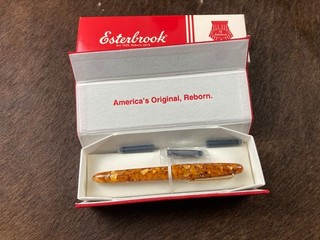 Esterbrook Estie Scribe E426 Scribe Honeycomb Gold Trim Fountain Pen & Box