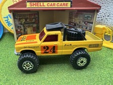 1981 Matchbox 4X4 Open Back Truck Yellow Toyota Pickup Vintage Spare Tire