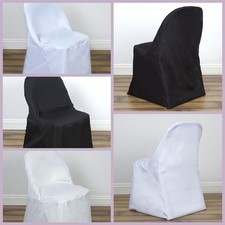 50 FOLDING Round Polyester CHAIR COVERS Wedding Party Banquet Event Decorations