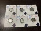 1957 d Roosevelt dime's lot of 6 coins -90% silver #137