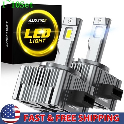 AUXITO D3S LED Headlight Bulbs Conversion 6000K Cool White High/Low Beam 1-10Set