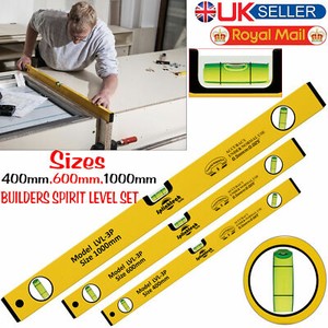 Professional Builders Spirit Level Aluminium DIY Tools Long Set 400 600 /& 1000mm
